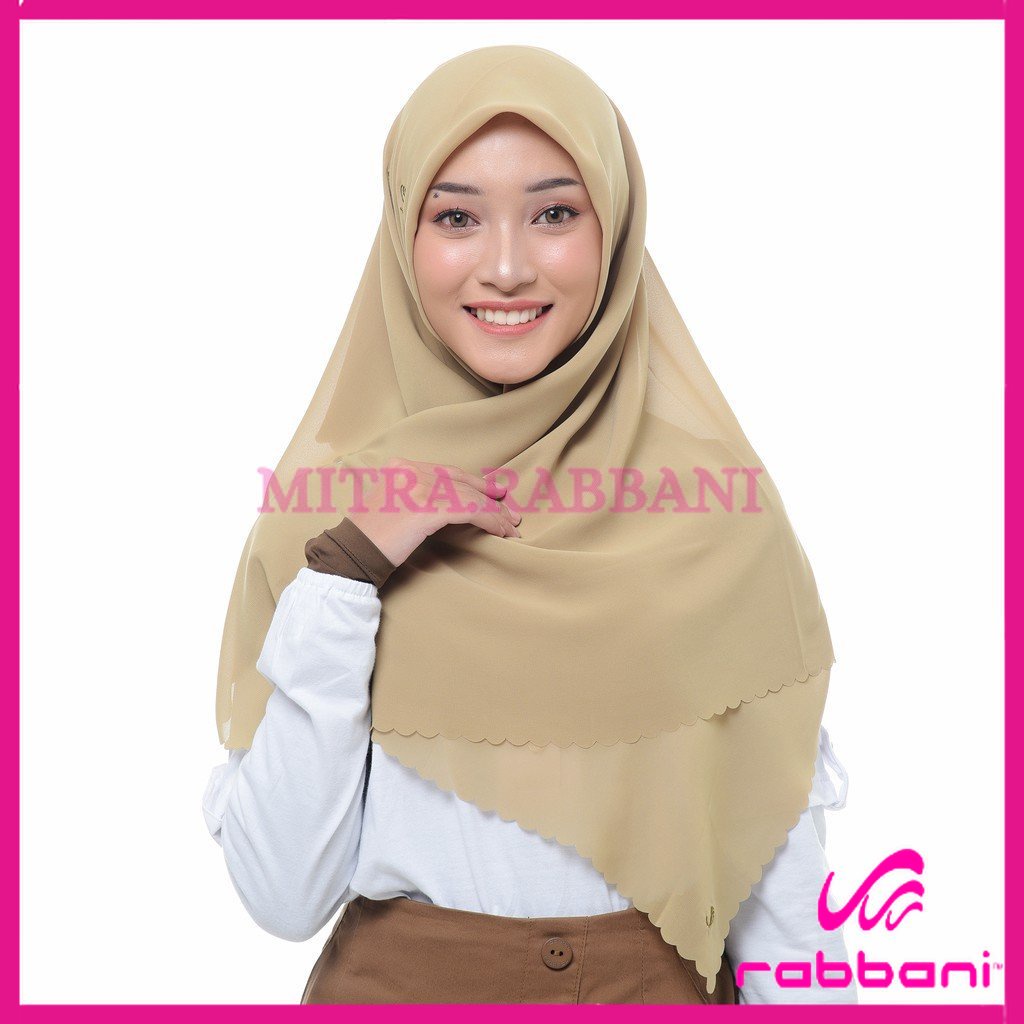 DISKON RABBANI ORI -  [ L ] Kerudung Segi Empat Zahira Solder Large  (135x135) Mitra Rabbani