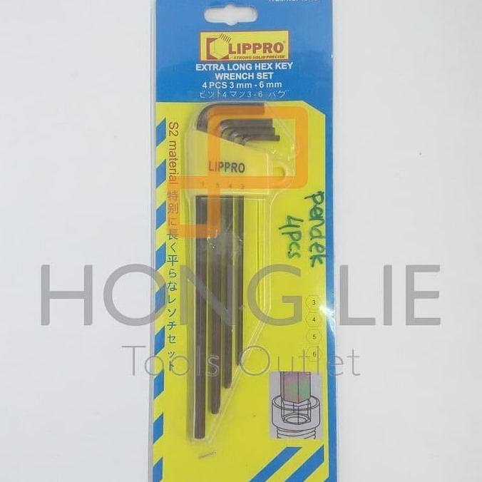 Lippro Kunci L Set Panjang Hex Key 4 Pcs 161-S4 honglie77 Segera Dapatkan
