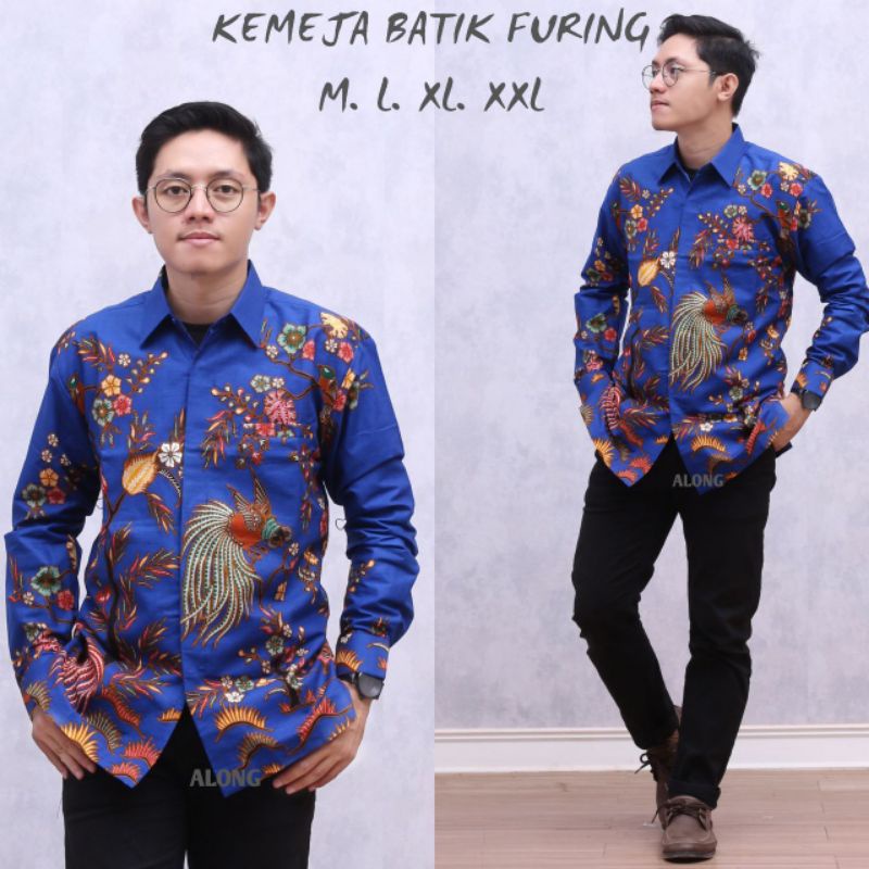 BATIK PRIA BERPURING//BAJU BATIK PRIA BERPURING