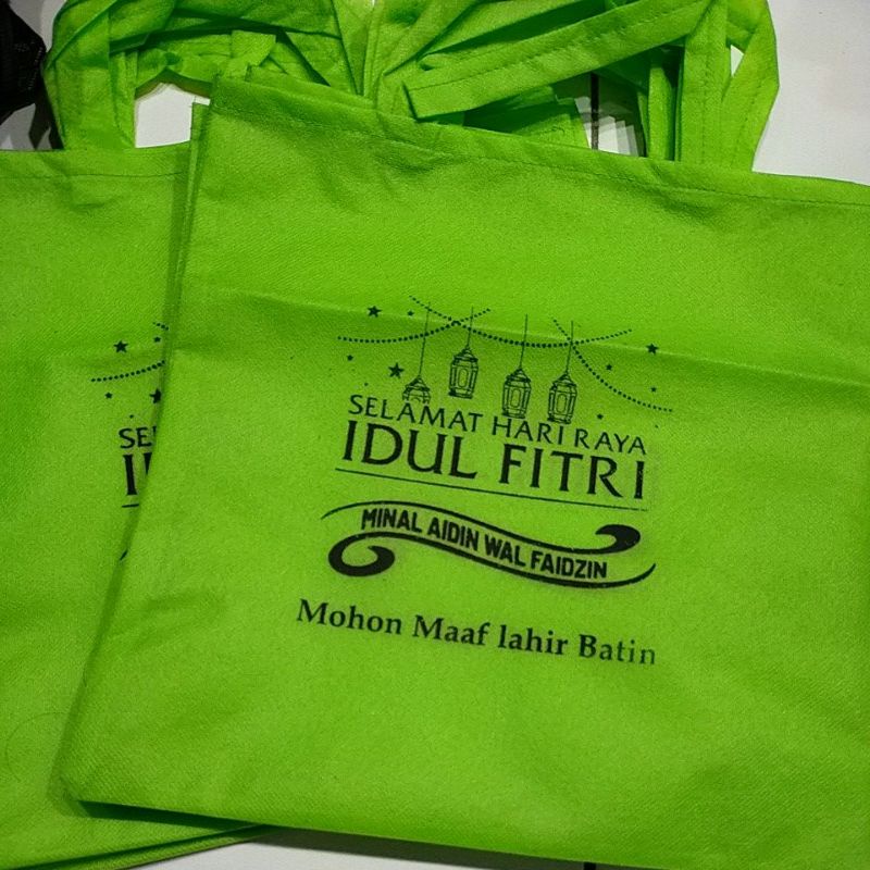 

tas lebaran UK 30x30 hijau