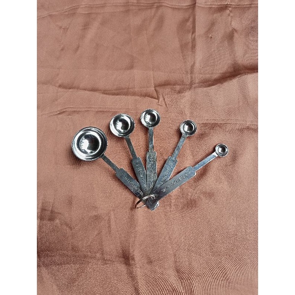Sendok Takar Set stainless 0.5ml/1.25ml/2.5ml/5ml/15ml