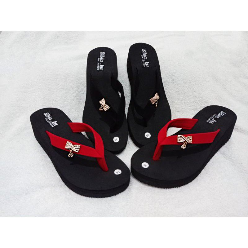 SENDAL JEPIT WANITA DEWASA WEDGES