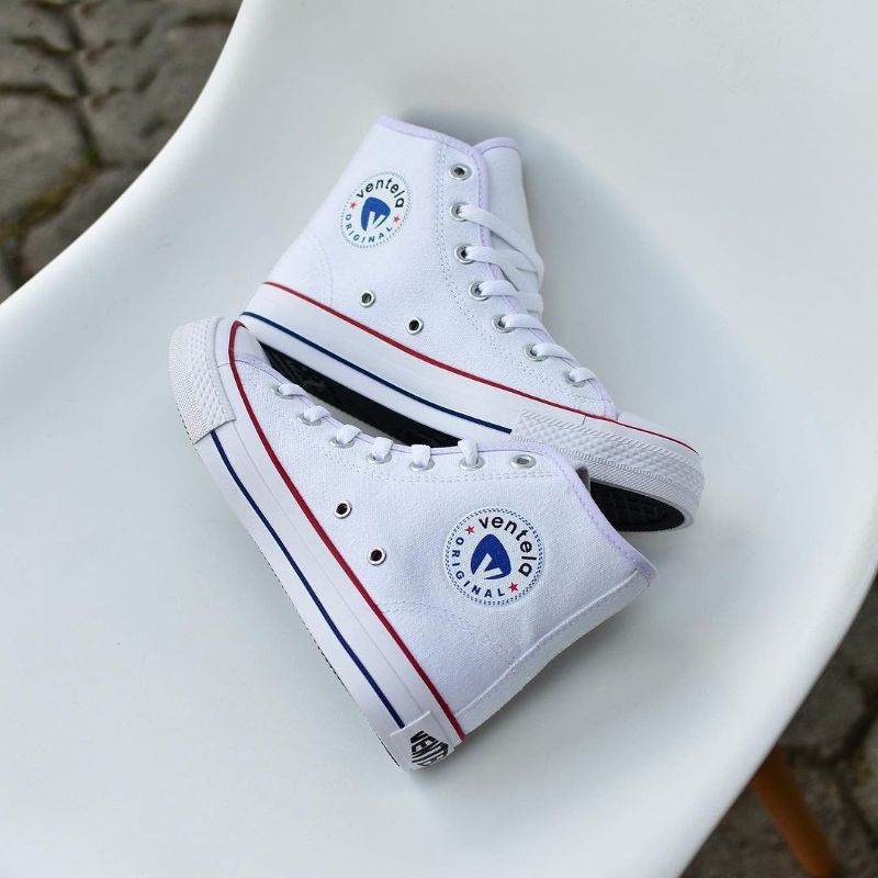 Sepatu Ventela Ethnic White High 100% Original