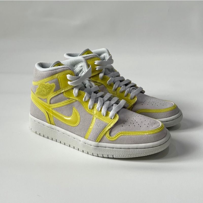 Air Jordan 1 Mid SE Off White Opti Yellow Womens (100% Original)