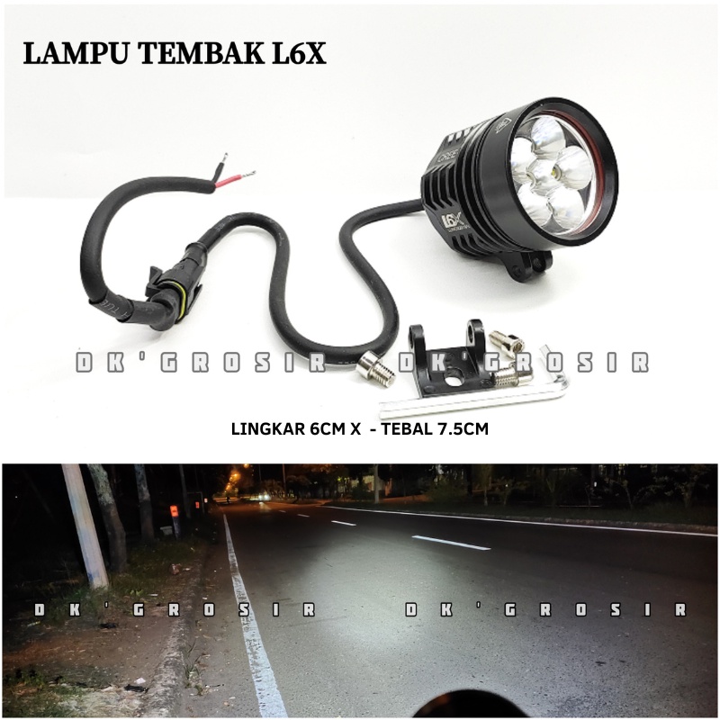 Lampu Tembak sorot LED L6X Putih 6 mata
