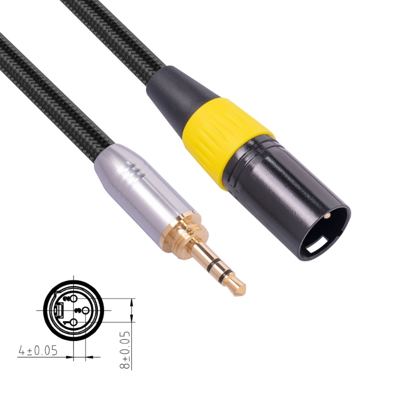 Zzz 3.5mm+6.35mm Male to XLR Kabel Mikrofon 3Pin Male XLR Adaptor Stereo