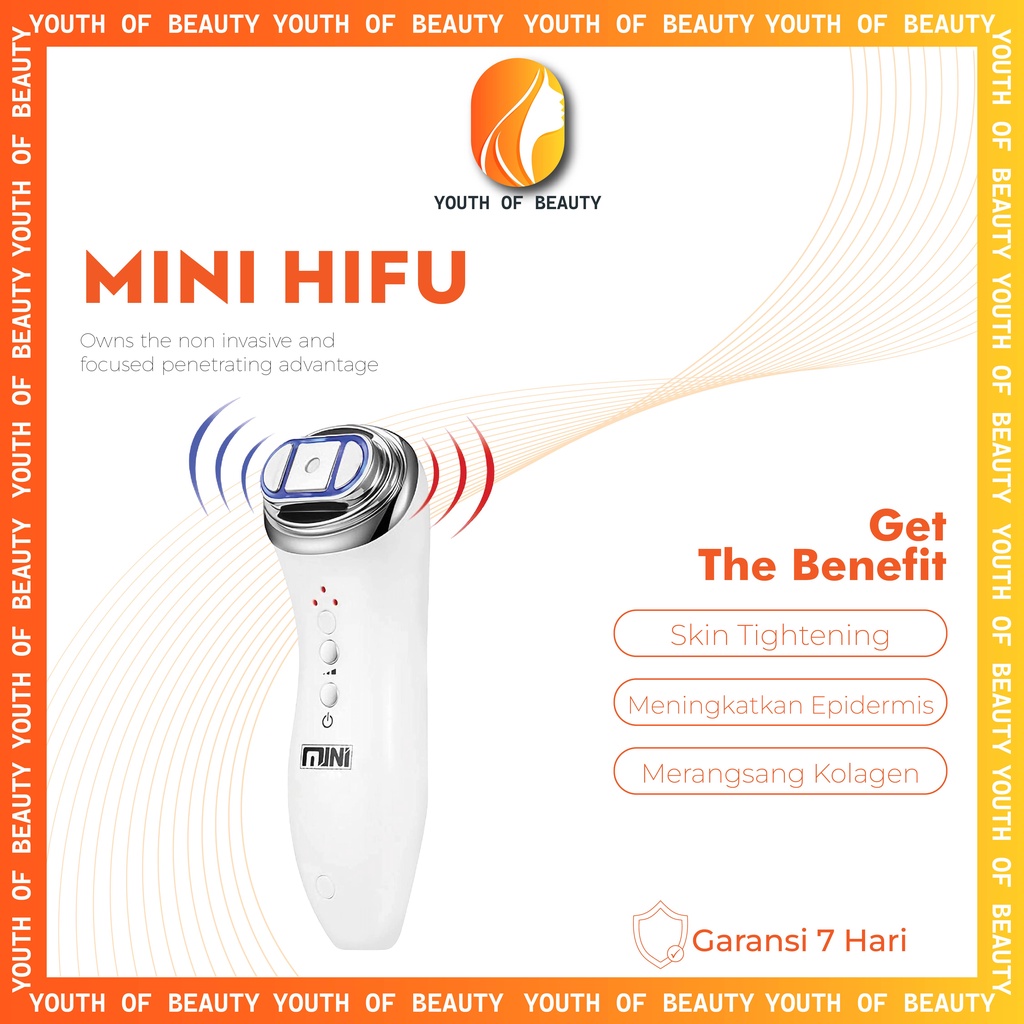 Alat Kecantikan Wanita Ultrasonic Mini HIFU Perawatan Wajah Anti Penuaan Kerutan Mengencangkan Kulit