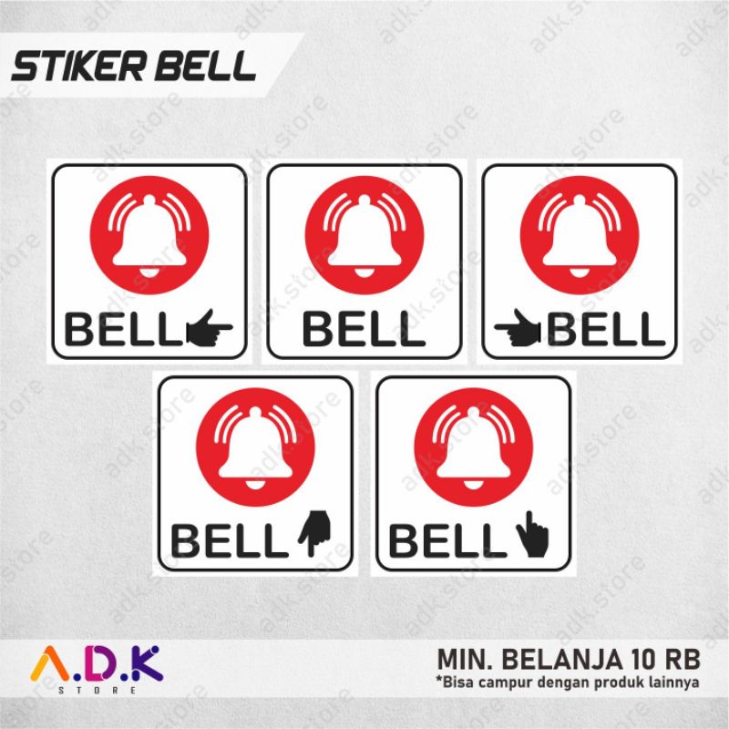 

STIKER BELL | STIKER BEL RUMAH (10×10cm)