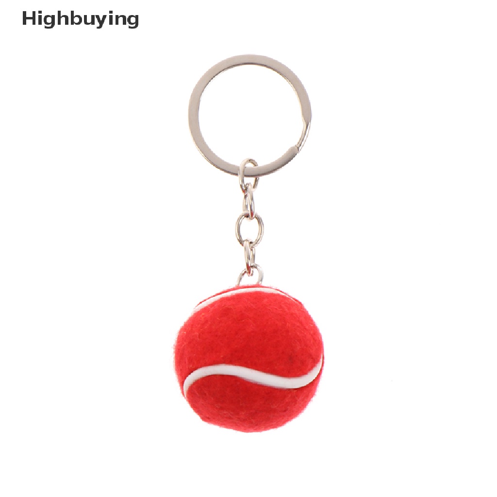 Hbid Gantungan Kunci Bola Tenis Logam Gantungan Kunci Mobil Key Ring Rantai Olahraga Liontin sliver Glory