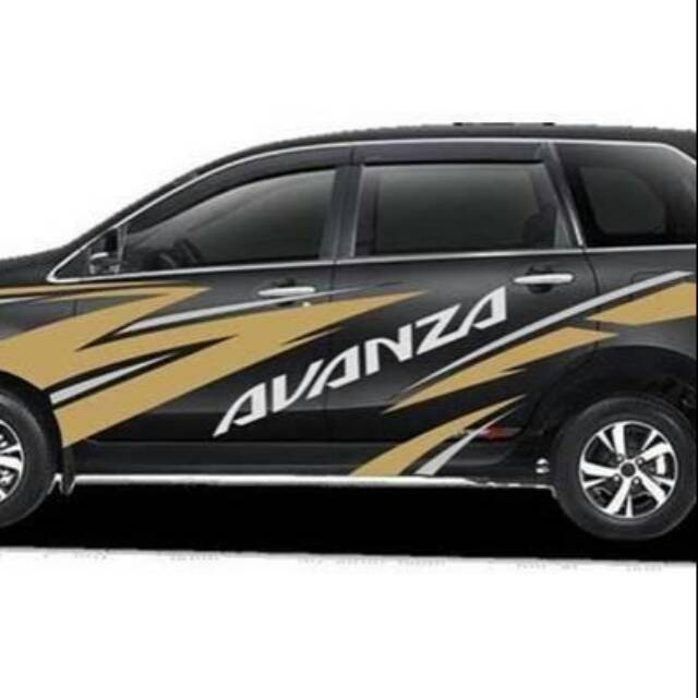 0411 Stiker mobil stiker cutting stiker mobil avanza stiker gold putih