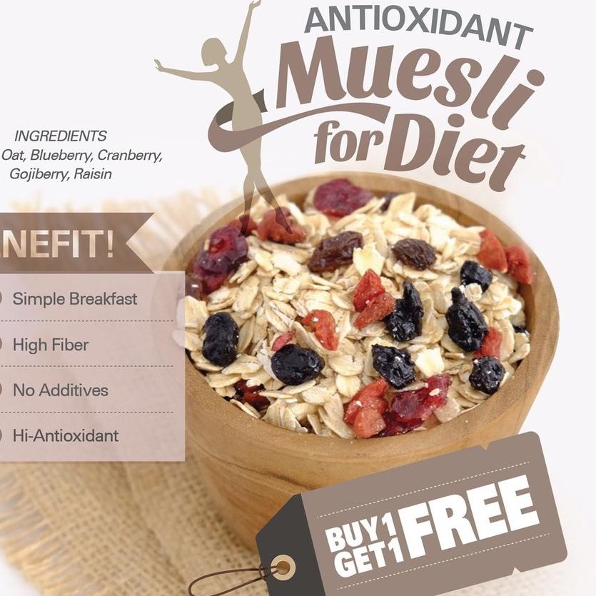 

COD | KG4|Buy 1 Get 1 Free Antioxidant Muesli (500gr x 2pc)