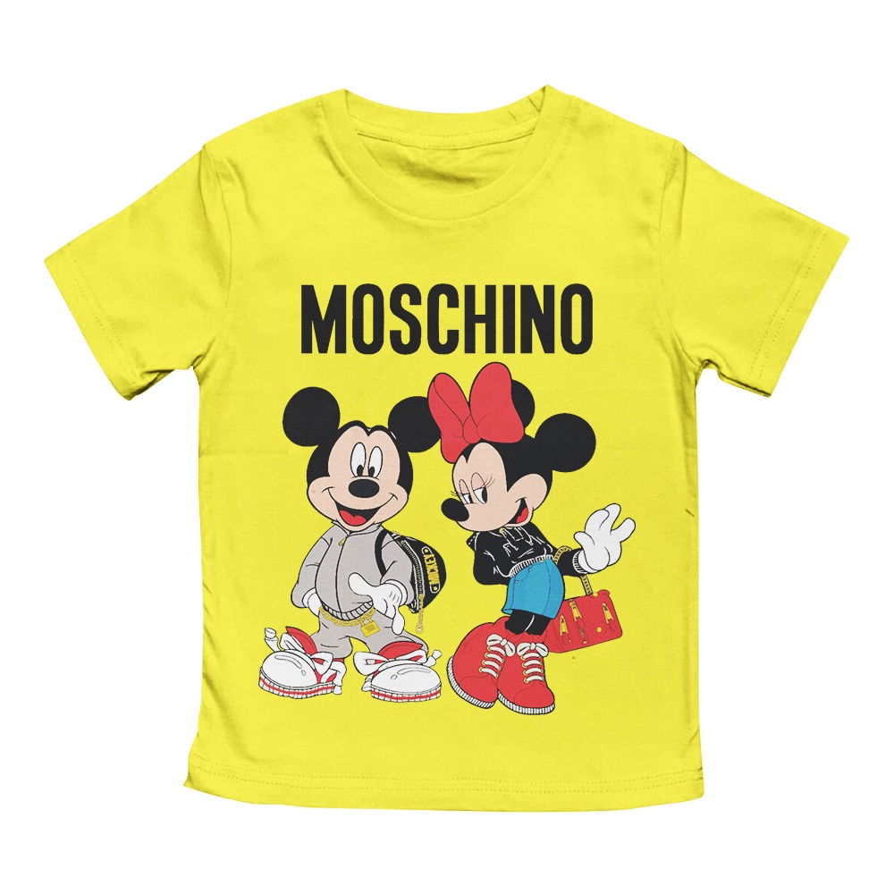 Kaos Anak Perempuan Unisex 1-12 Tahun Cartoon Series Motif Moscino Miki &amp; Mini