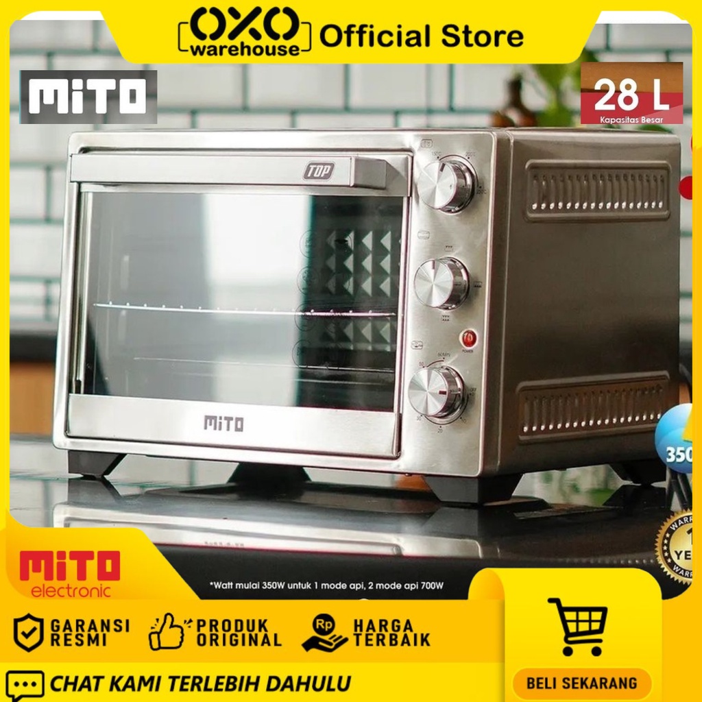 MITO Oven MO999 Top 28 Liter Low Watt Garansi Resmi