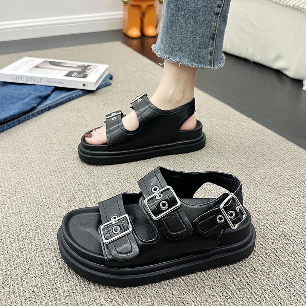 Sandal Casual Cewek Trendy Bahan Ringan Sepatu Sandal Import Fashion Wanita Original