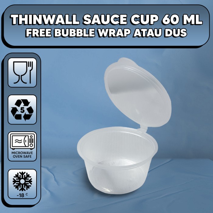 [Cup] Saus Cup 60Ml/ Tempat Saus 60 Ml [Tersedia]