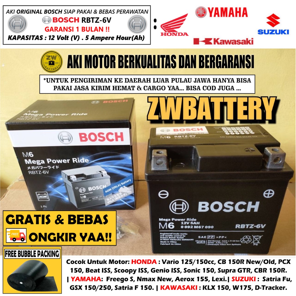 AKI MOTOR BEAT ISS, SCOOPY ISS, VARIO 150, ADV 150 RBTZ-6V BOSCH MF