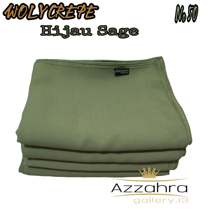 Hijab segi empat WOLYCREPE Hijau SAGE No.50