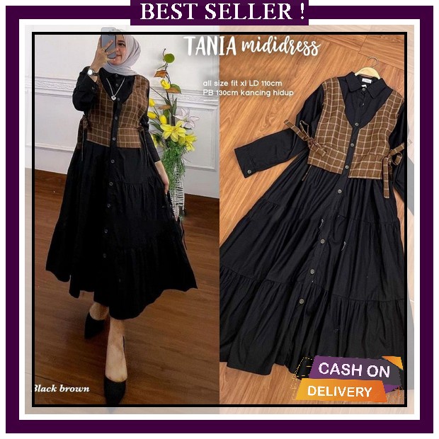 Baju Gamis Wanita Dewasa Atresia Dress 01 Mysure Polos Resleting Depan Busui Friendly Bahan Halus Co