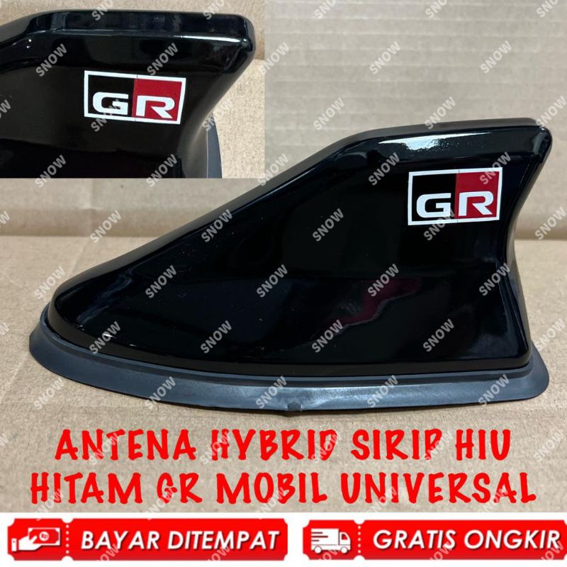 Sirip Hiu Antena GR Hitam Mobil Universal