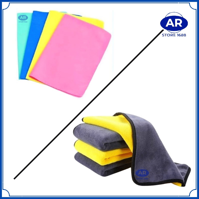 KAIN LAP MICROFIBER 400GSM 30X30CM KAIN LAP KUNING MOBIL MOTOR SERBAGUNA 2 SISI / OTOMOTIF TOWEL/kanebo