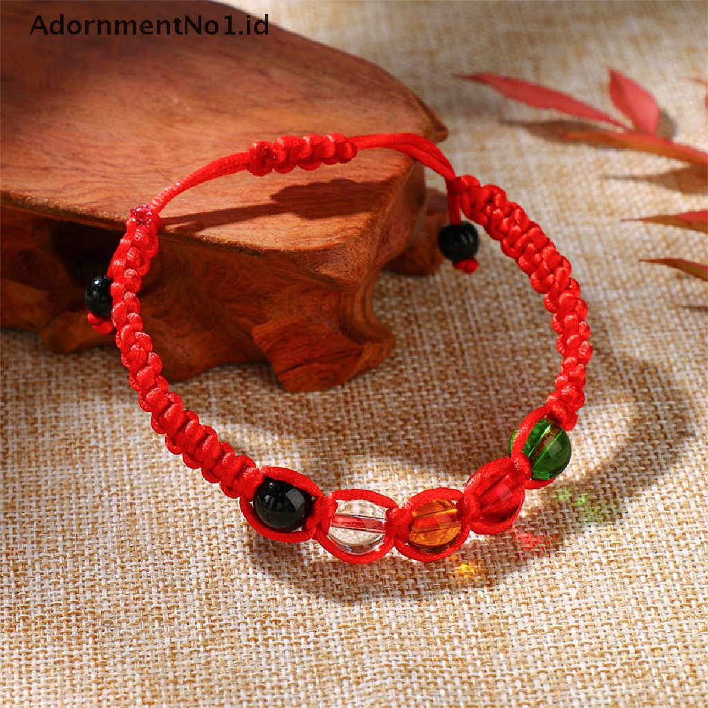 [AdornmentNo1] Handmade Braided Bracelet Adjustable Feng Shui Lima Elemen Alam Gelang [ID]