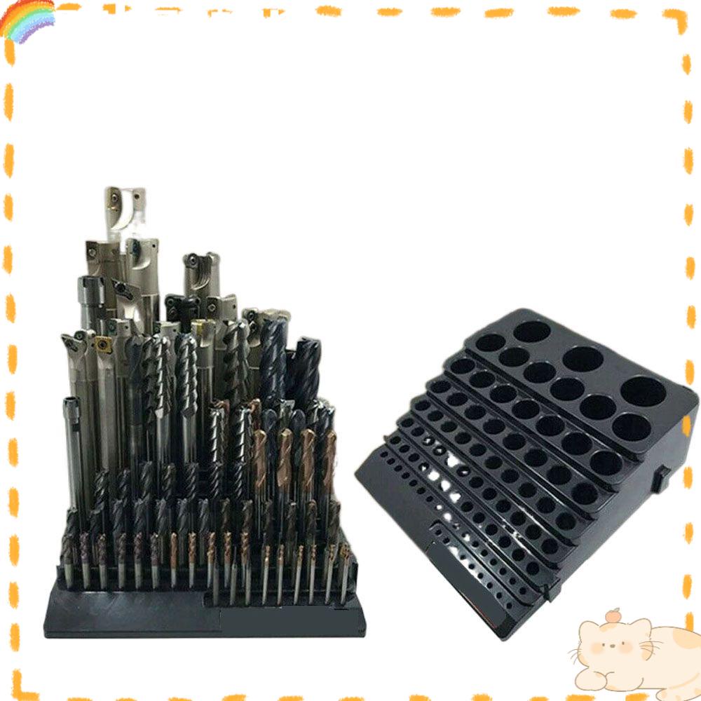 Solighter Drill Organizer Kotak Penyimpanan Hemat Ruang Awet Dilepas Rak Bor Alat Bubut CNC Drill Bit Holder