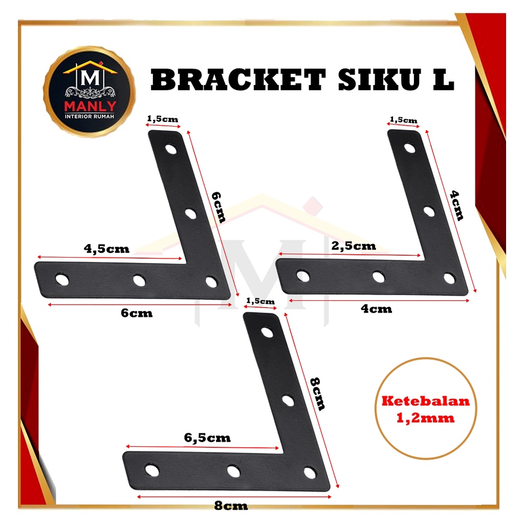 Frame Siku L Segitiga Stainless / Konektor Connector sambungan rata 4 x 4, 6 x 6, 8 x 8