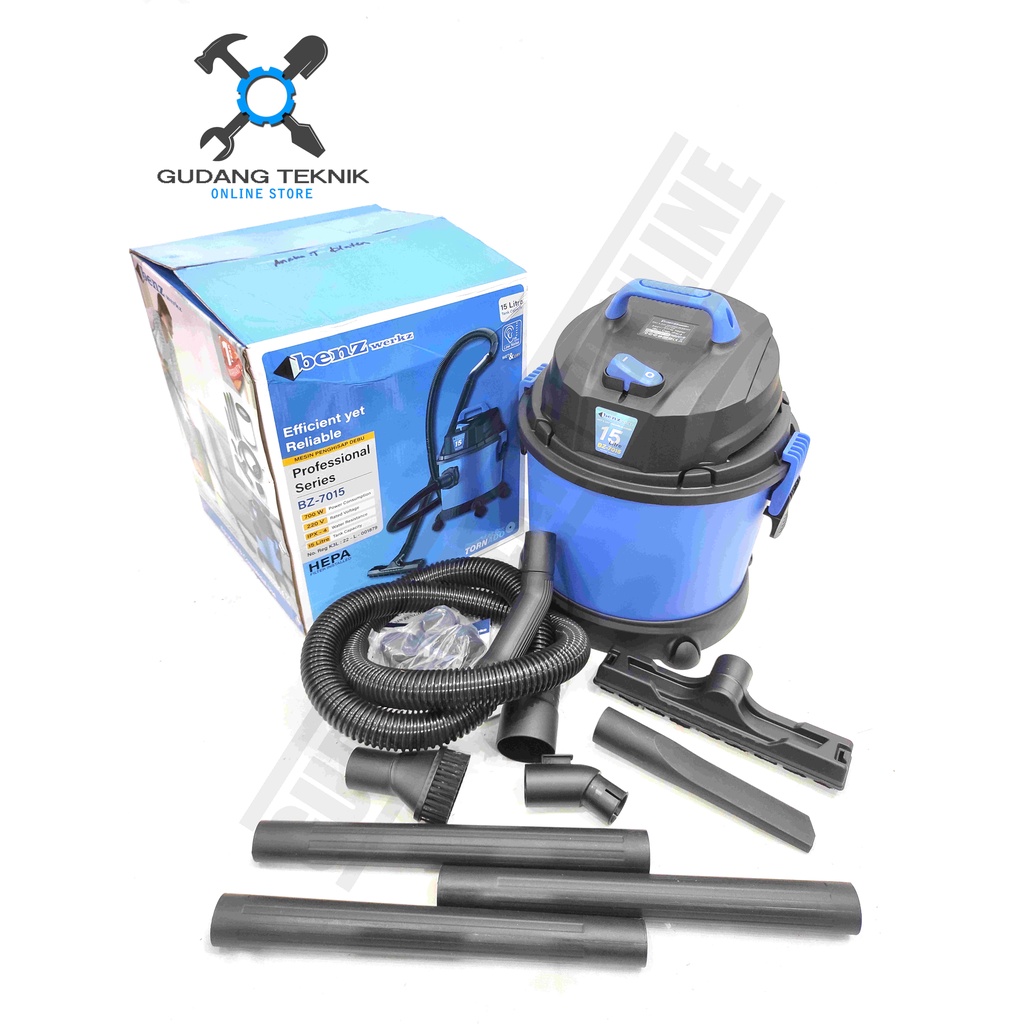 Vacuum Cleaner 15L Wet Dry BENZ BZ7015 BZ7115 / Mesin Penyedot Debu Kering Basah 15 Liter BZ 7010 7115 - Vacum Vakum Cleaner BZ-7010 BZ-BZ7115