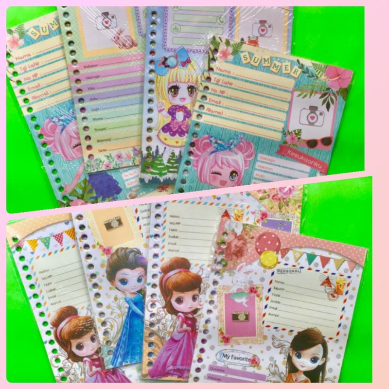 

ISI ULANG BINDER A5 20 LEMBAR/ 20 LUBANG/ LOOSE LEAF BIODATA