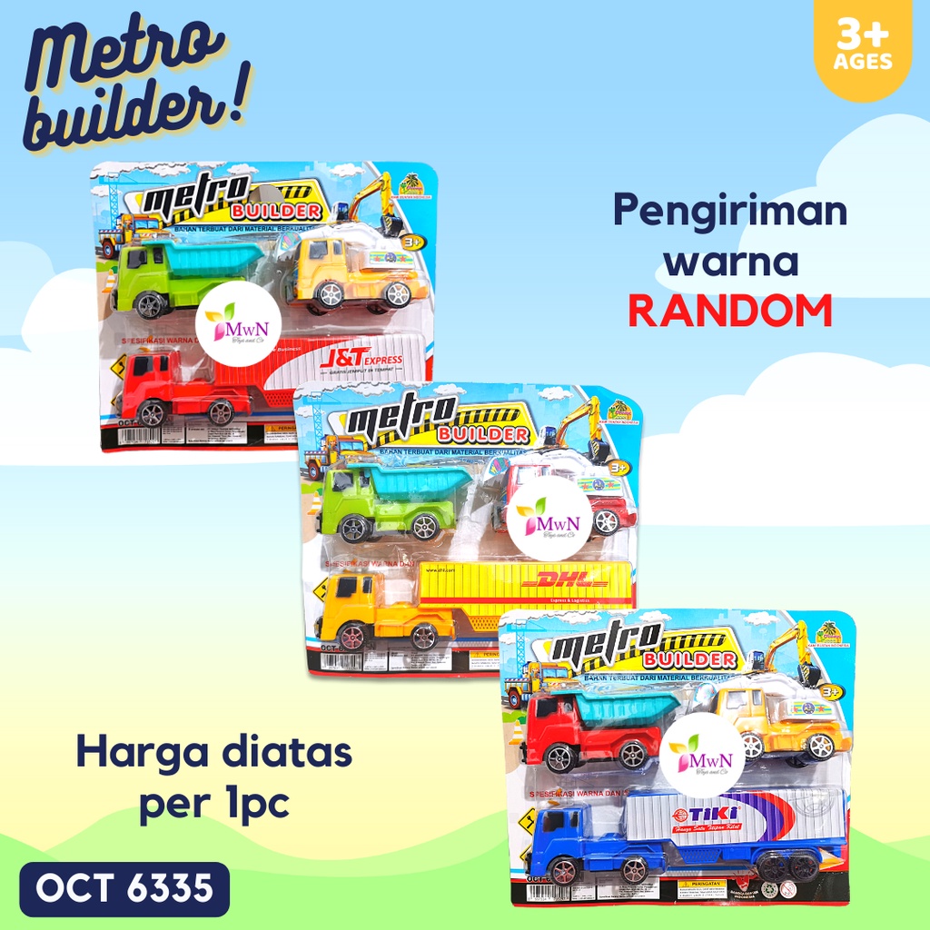 MWN Mobil Truck Metro Builder isi 3pcs OCT6335