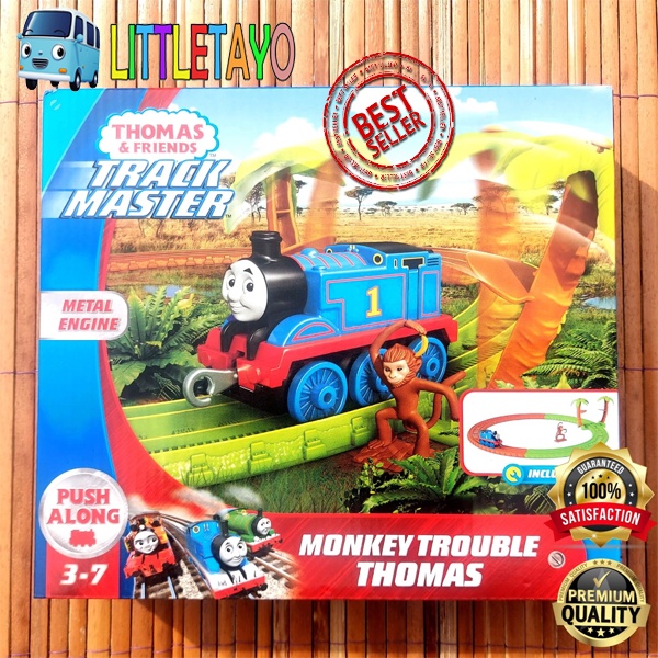 THOMAS & FRIENDS TRACK MASTER MONKEY TROUBLE THOMAS PUSH ALONG ORIGINAL FISHER PRICE MAINAN KERETA D