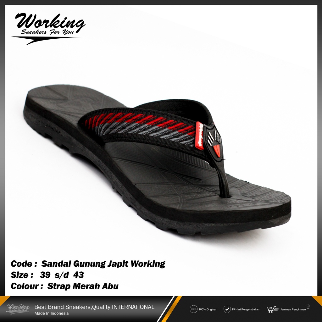 Sandal Japit Gunung Pria Working Size 39-43