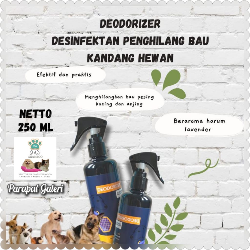 Deoderizer penghilang bau pesing dan bakteri kandang kucing / anjing isi 250ml