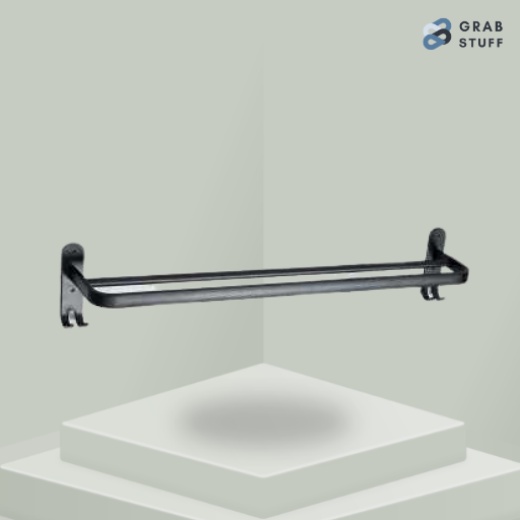 Rak Gantungan Handuk Kamar Mandi Tempel Dinding Tanpa Paku Anti Karat Bathroom Towel Holder Hook Perekat / Jemuran Handuk Kamar Mandi / Gantungan Baju Handuk Kamar Mandi Tempel Dinding / Furniture Kamar Mandi Minimalis Rak Kamar Mandi Multifungsi Elegan