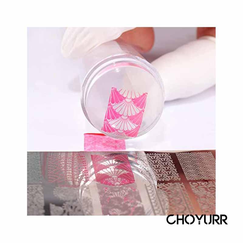 【COD】Clear Nail Stamper for French Tip Nail Art Cetakan Stempel Kuku Bahan Silikon Transparan Gaya Perancis-CH