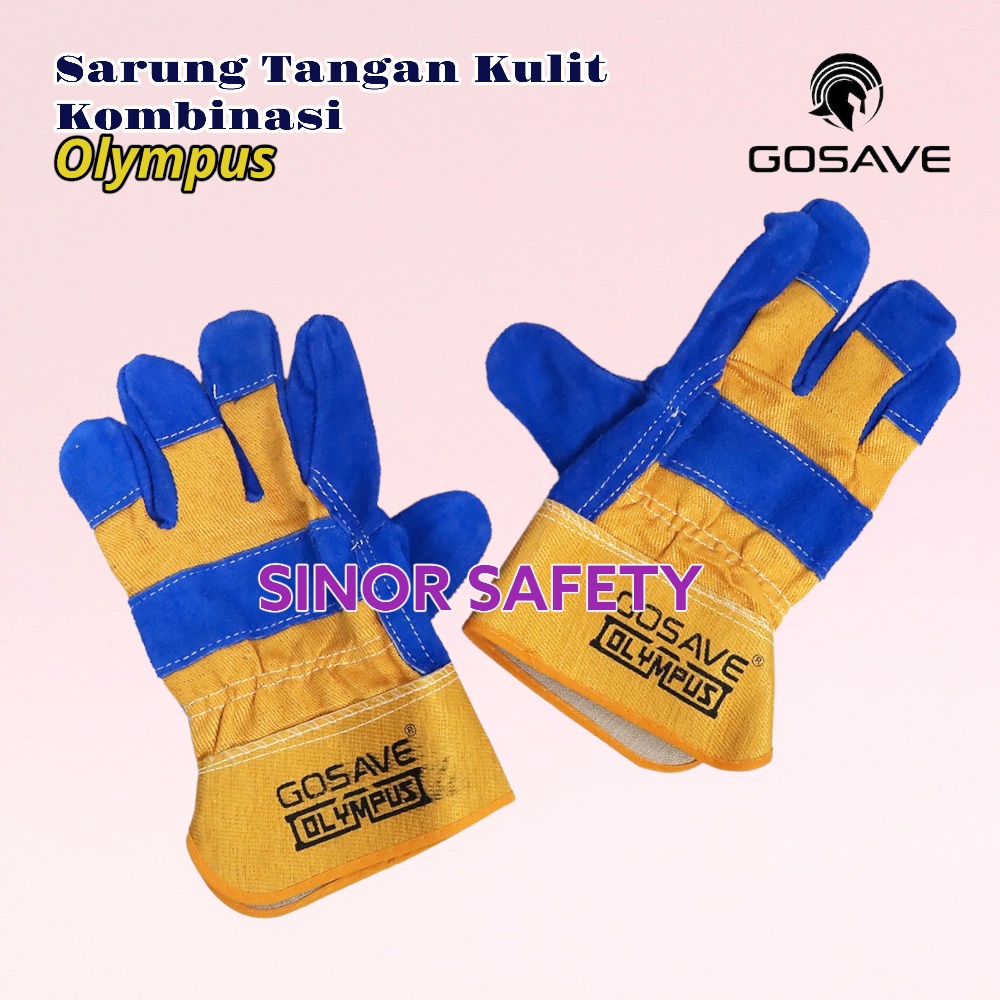 Sarung Tangan Las Olympus Kulit Kombinasi GOSAVE