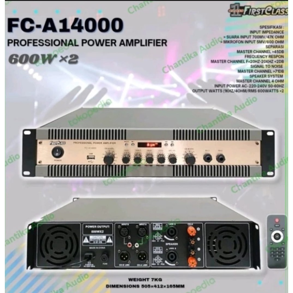 Power amplifier Firstclass a 14000 | PRO power ampli FCA 140000 a14000