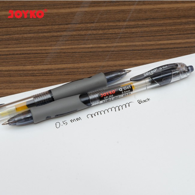 Ballpoint Gel Pen Gp 265 / Pena Gel Pen Hitam Joyko  Perbox Isi 12pcs Lebih Murah