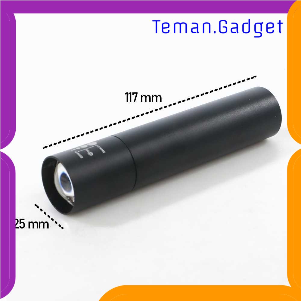 TG-SNT Albinaly Senter LED Mini USB Rechargeable Battery  XPE - TG-S199