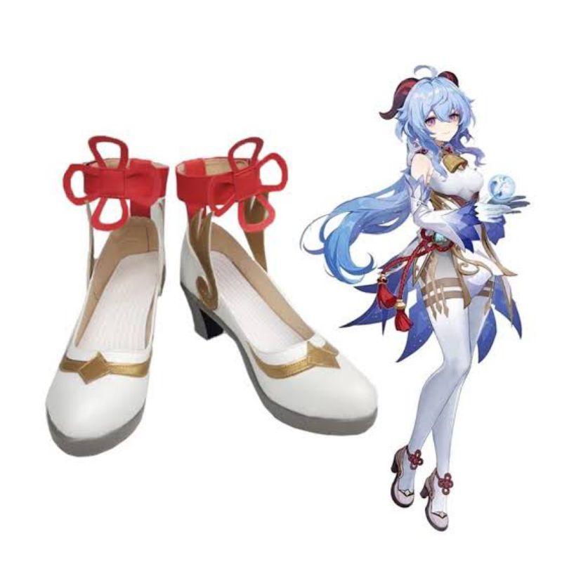 Sepatu Cosplay Ganyu/ Genshin Impact Shoes/ Ganyu Liyue Cosplay