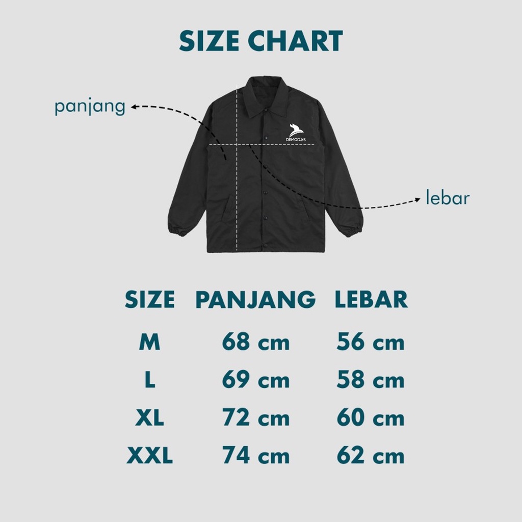 Jaket Coach Demodas Pria dan wanita Demodas Coach Jacket Jaket Olahraga