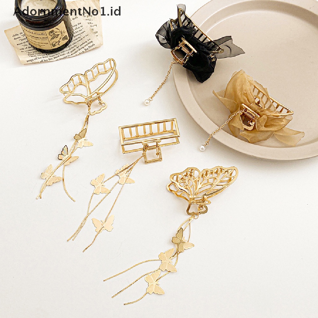 [AdornmentNo1] 27jepit Rambut Emas Pin Rambut Non-Slip Pegang Kuat Hair Claw Clips Untuk Wanita Perempuan [ID]