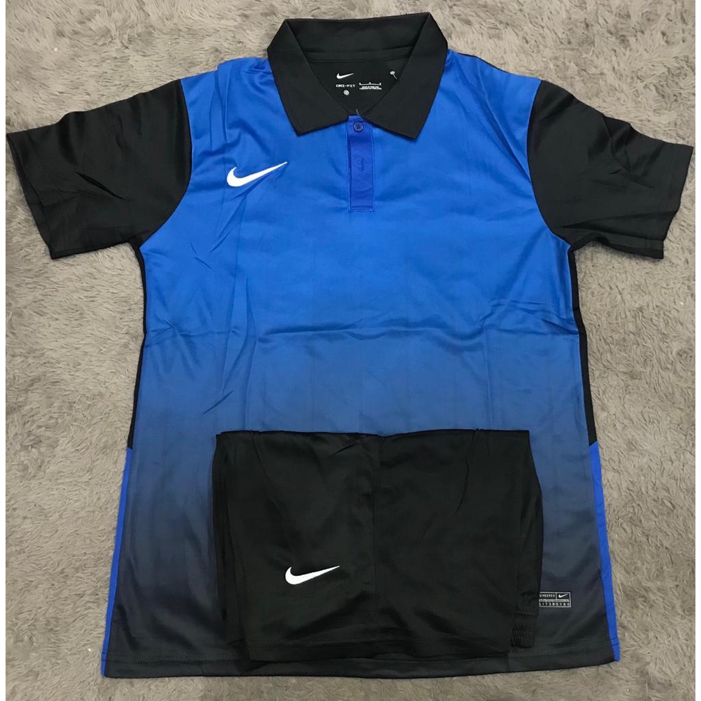 SETELAN BAJU FUTSAL SEPAK BOLA NIKE BIRU IMPORT GO