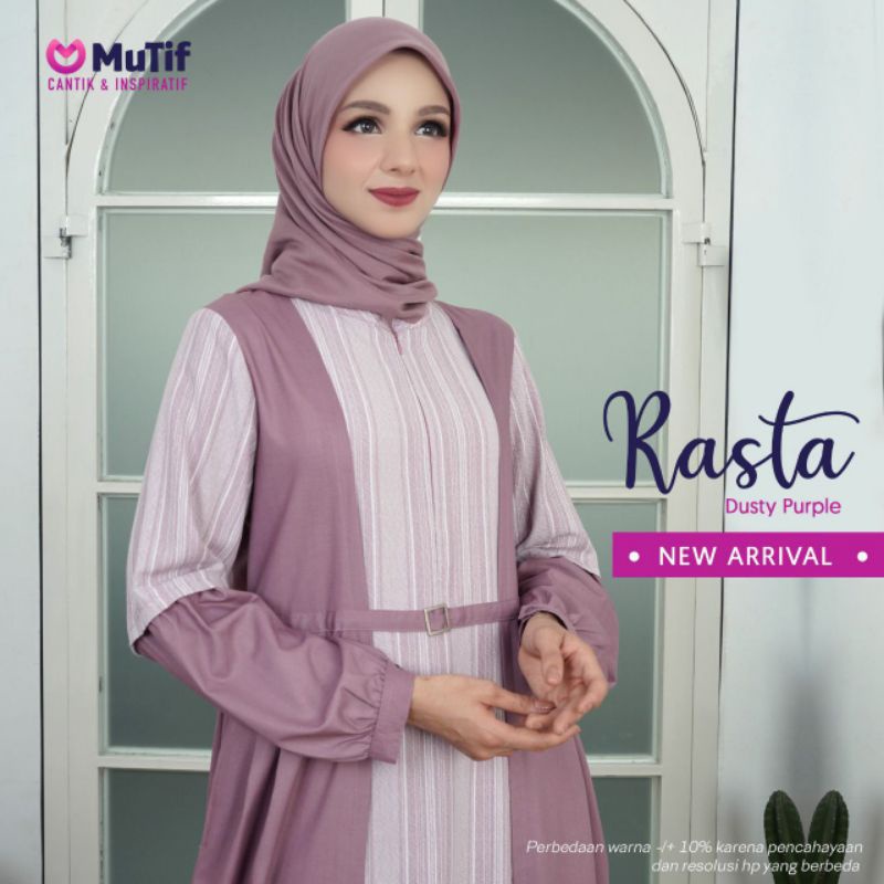 Gamis Mutif Rasta Dusty Purple Gamis Muslimah Gamis Casual Gamis Premium Gamis Lebaran