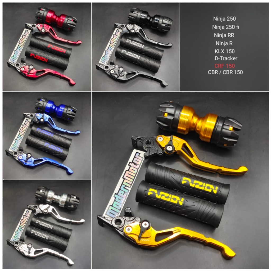 Handgrip Fuzion+jalu as+Handle variasi CNC Ninja 250 Ninja 250 fi Ninja RR KLX CRF CBR CB CBR 150 CBR Facelite KLX 150 D-Tracker Vario 160 Mx king