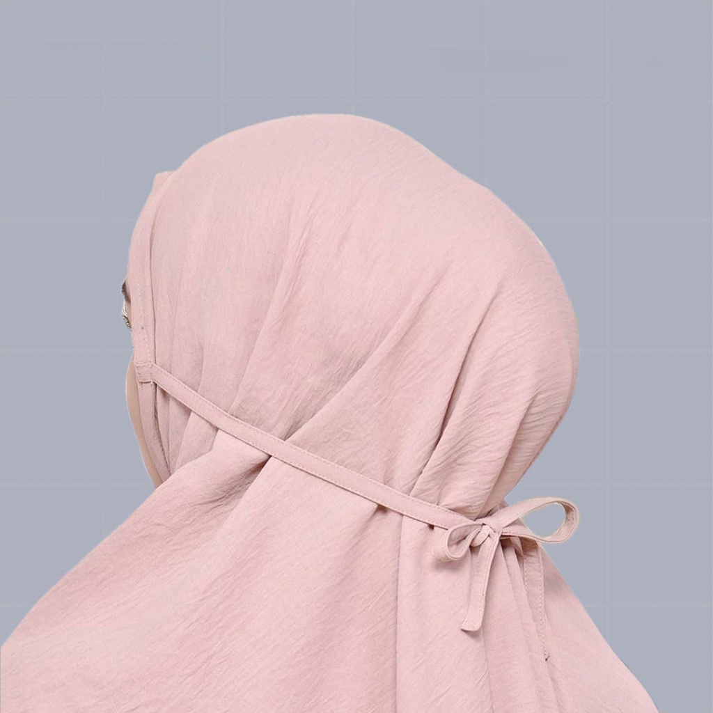 11 - 11 SALE BERGO L - Man Jadda Hijab Bergo Mariyam Crinkle Airflow Jilbab Instant Bergo Maryam Cringkle non pet size L