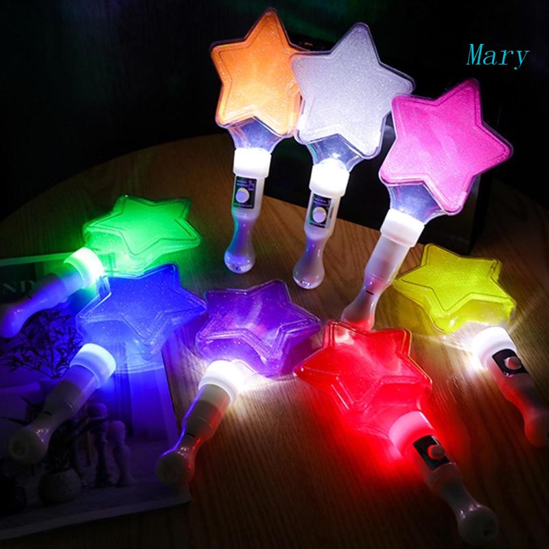 Mary Kids Bentuk Bintang LED Stik PVC Atmosphere Light Multiple Type Kids Perlengkapan Malam Tidur Mudah Kado Anak