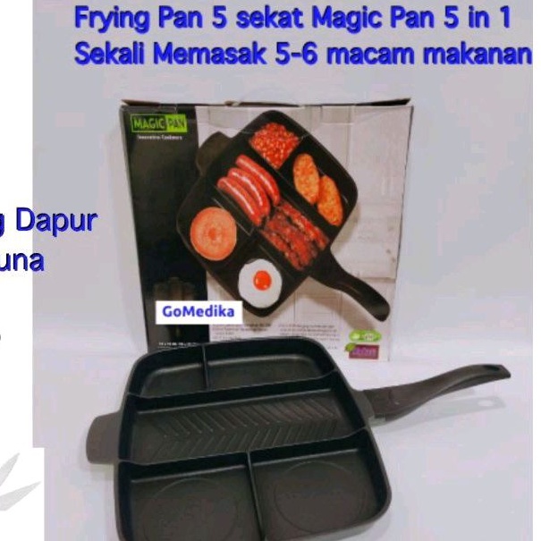 Panci Serbaguna 5 Sekat Magic Pan 5 in 1 Frying Pan