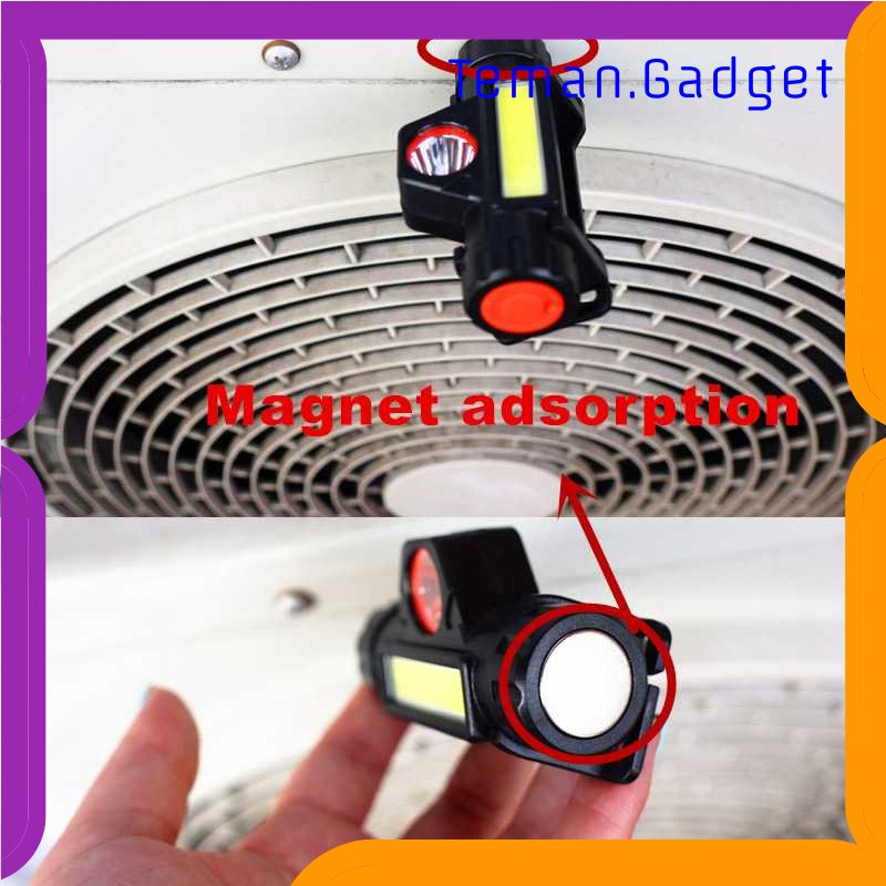 TG-SNT TaffLED Senter Kepala LED Headlight USB Rechargeable Q5 + COB - LE022