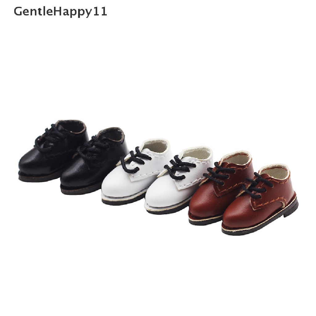 Gentlehappy 1pasang Ob11 DOD 1per12 Bjd Sepatu Boneka Untuk Body9, GSC, YMY, Obitsu11, molly Doll Sepatu Kulit PU Boneka Aksesoris Boneka id